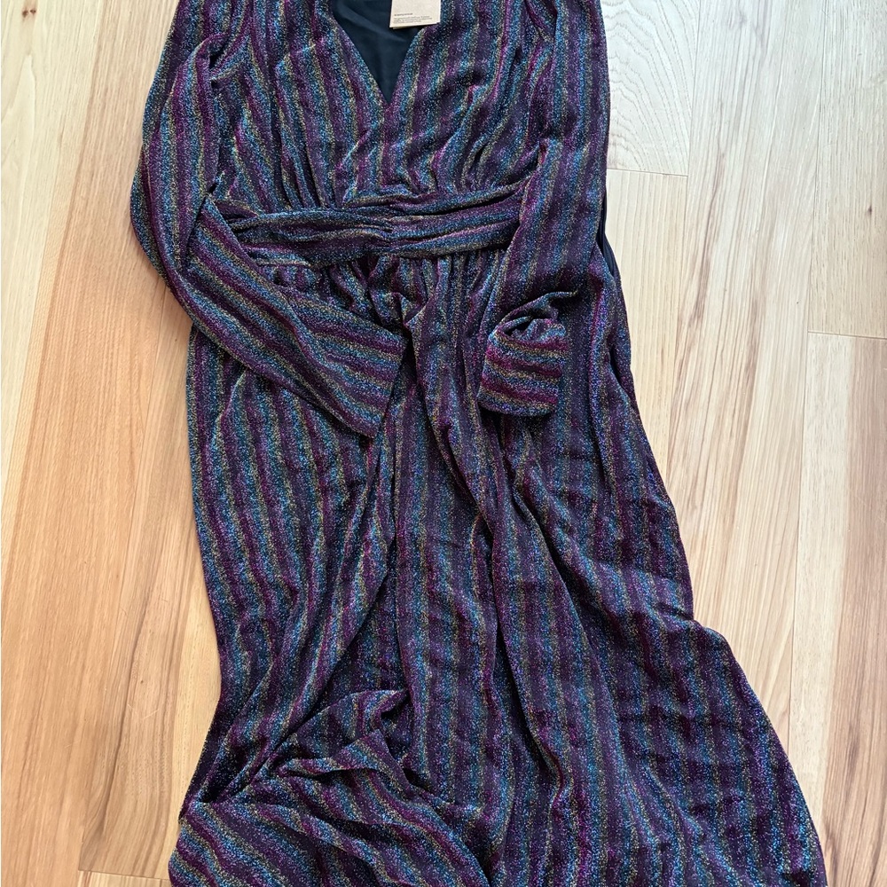 Boden striped glitter midi dress